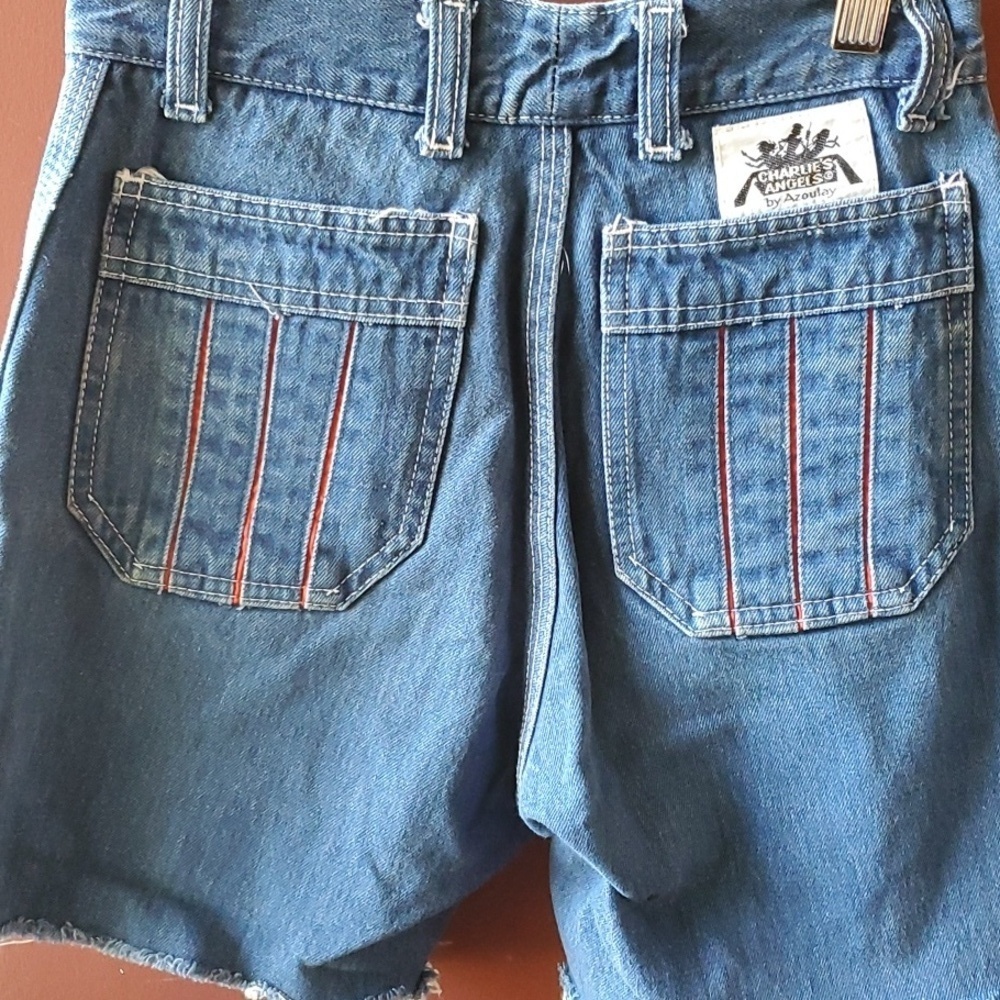 RARE 70'S Charlies ANGELS Jean Shorts Size 5 By Azoulay - Picture 1 of 8